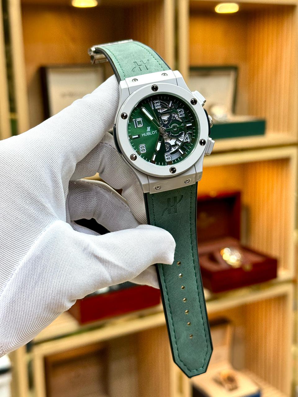 HUBLOT - Luxury Skeleton Leather Watch